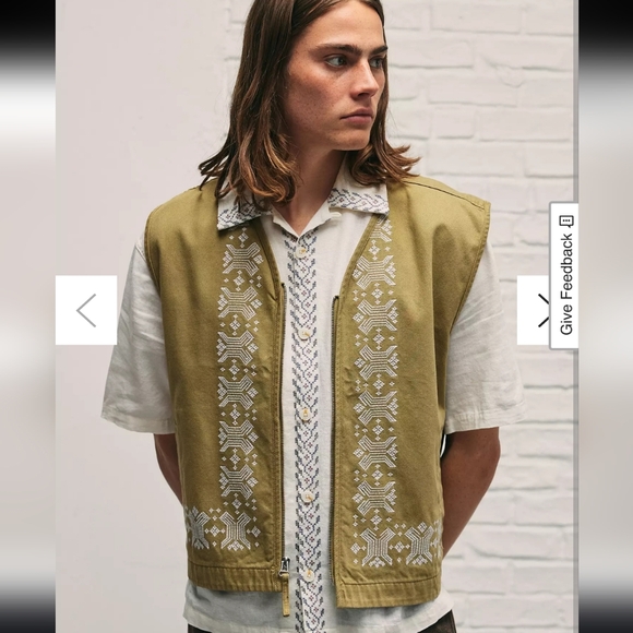 BDG Embroidered Green Vest Urban Outfitters - Picture 8 of 14